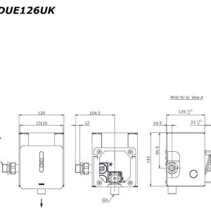 Ảnh công trình thực tế Van xả tiểu cảm ứng âm tường TOTO DUE126UKA dùng pin