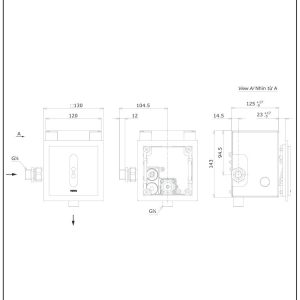 Ảnh công trình thực tế Van xả tiểu cảm ứng âm tường TOTO DUE126UPKA dùng pin