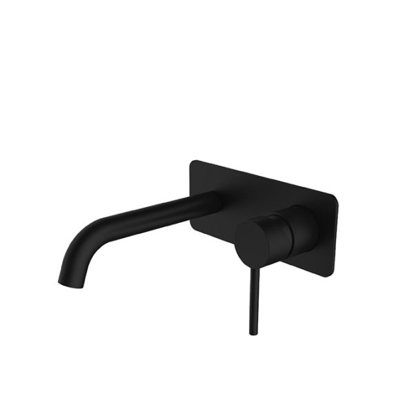 Vòi Lavabo Âm Tường Nóng Lạnh BASIC BW-46016B Màu Đen