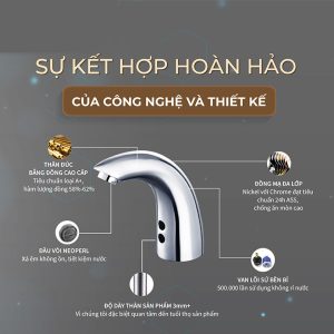 Ảnh công trình thực tế Vòi Lavabo Cảm Ứng Nước Lạnh BASIC BW-16138AD