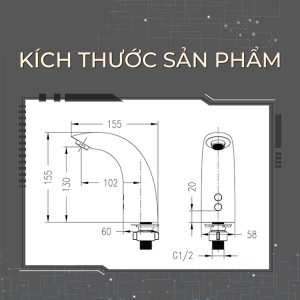 Ảnh công trình thực tế Vòi Lavabo Cảm Ứng Nước Lạnh BASIC BW-16138AD