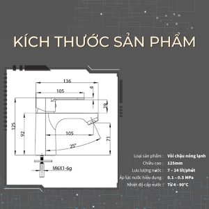 Ảnh công trình thực tế Vòi Lavabo Nóng Lạnh BASIC BW-601V