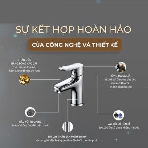 Ảnh công trình thực tế Vòi Lavabo Nóng Lạnh BASIC BW-602V