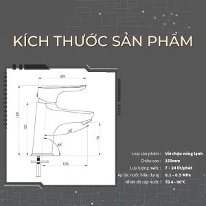 Ảnh công trình thực tế Vòi Lavabo Nóng Lạnh BASIC BW-602V