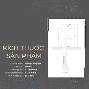 Ảnh công trình thực tế Vòi Lavabo Nóng Lạnh BASIC BW-605V