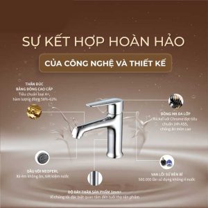 Ảnh công trình thực tế Vòi Lavabo Nóng Lạnh BASIC BW-609V