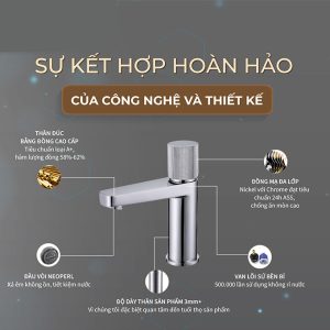 Ảnh công trình thực tế Vòi Lavabo Nóng Lạnh BASIC BW-616V