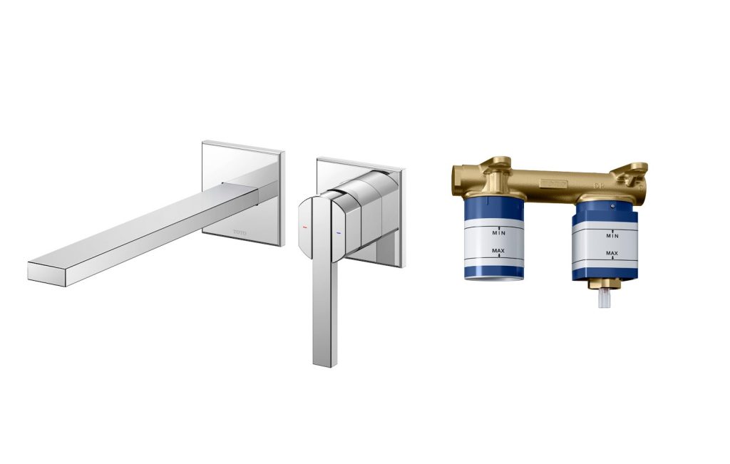 Vòi Lavabo Nóng Lạnh Gắn Tường TOTO TLG153H0A GK Series
