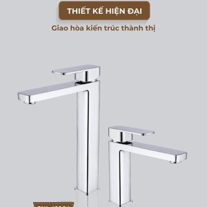 Ảnh công trình thực tế Vòi Lavabo Nóng Lạnh Thân Cao BASIC BW-45356
