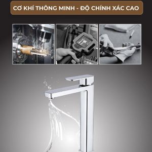 Ảnh công trình thực tế Vòi Lavabo Nóng Lạnh Thân Cao BASIC BW-45356