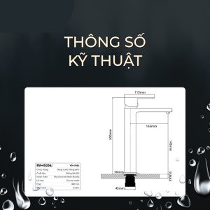 Ảnh công trình thực tế Vòi Lavabo Nóng Lạnh Thân Cao BASIC BW-45356