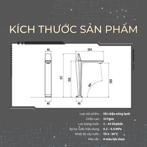 Ảnh công trình thực tế Vòi Lavabo Nóng Lạnh Thân Cao BASIC BW-47002