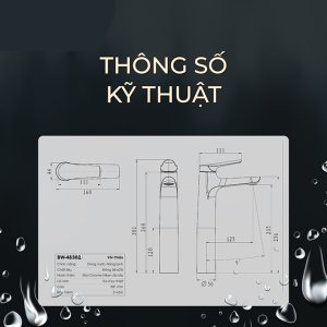 Ảnh công trình thực tế Vòi Lavabo Nóng Lạnh Thân Cao BASIC BW-48302