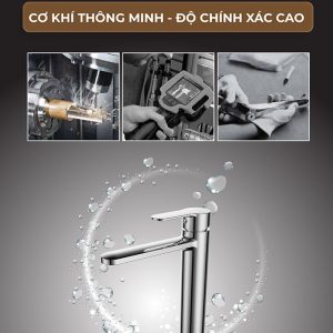 Ảnh công trình thực tế Vòi Lavabo Nóng Lạnh Thân Cao BASIC BW-603VC