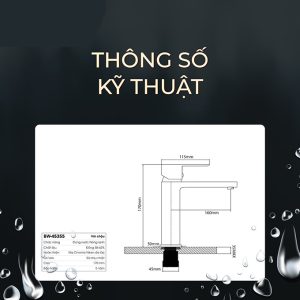 Ảnh công trình thực tế Vòi Lavabo Nóng Lạnh Thân Thấp BASIC BW-45355