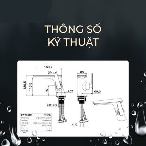 Ảnh công trình thực tế Vòi Lavabo Nóng Lạnh Thân Thấp BASIC BW-45580