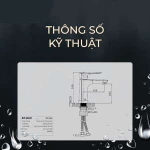 Ảnh công trình thực tế Vòi Lavabo Nóng Lạnh Thân Thấp BASIC BW-46021