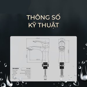 Ảnh công trình thực tế Vòi Lavabo Nóng Lạnh Thân Thấp BASIC BW-46024