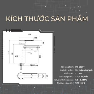 Ảnh công trình thực tế Vòi Lavabo Nóng Lạnh Thân Thấp BASIC BW-603VT