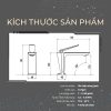 Vòi Lavabo Nóng Lạnh Thân Thấp BASIC CAVOLI-LB Đen - ảnh 3