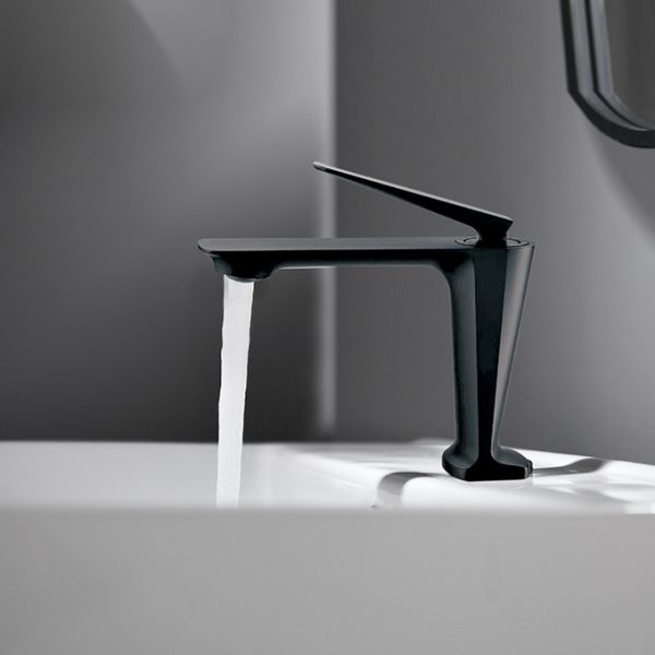 Vòi Lavabo Nóng Lạnh Thân Thấp BASIC CAVOLI-LB Đen
