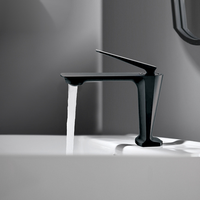 Vòi Lavabo Nóng Lạnh Thân Thấp BASIC CAVOLI-LB Đen