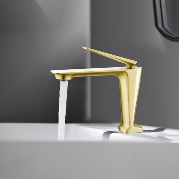 Vòi Lavabo Nóng Lạnh Thân Thấp BASIC CAVOLI-LG Gold