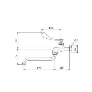 Ảnh công trình thực tế Vòi nước lạnh gắn tường TOTO T30ARQ13N đồng mạ Niken-Crom