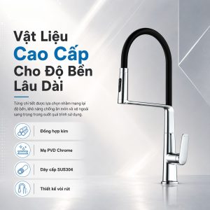 Ảnh công trình thực tế Vòi Rửa Bát GrandX GXF10 Titan Dual Spray