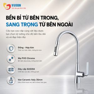 Ảnh công trình thực tế Vòi Rửa Bát GrandX GXF15 Pro