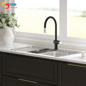 Ảnh công trình thực tế Vòi Rửa Bát Konox Resta Black