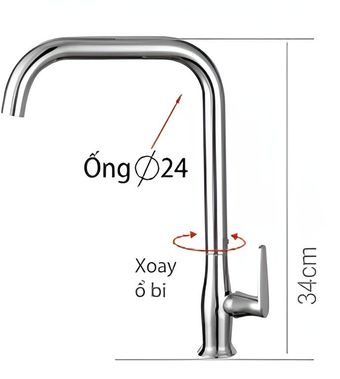 Vòi Rửa Bát Lạnh B-Gem BG-L08K