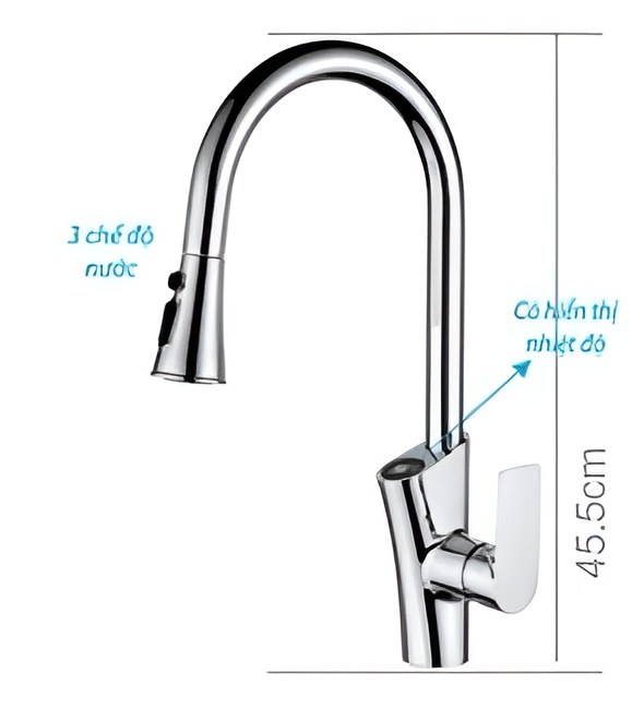 Vòi Rửa Bát Nóng Lạnh B-Gem BG-008KT