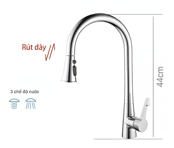 Vòi Rửa Bát Nóng Lạnh B-Gem BG-V04
