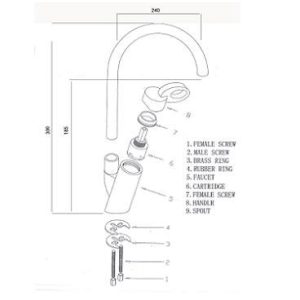 Ảnh công trình thực tế Vòi Rửa Cata FT 32