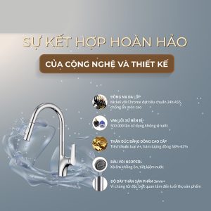 Ảnh công trình thực tế Vòi Rửa Chén Nóng Lạnh BASIC BK-68309