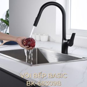 Ảnh công trình thực tế Vòi Rửa Chén Nóng Lạnh BASIC BK-68309B Đen