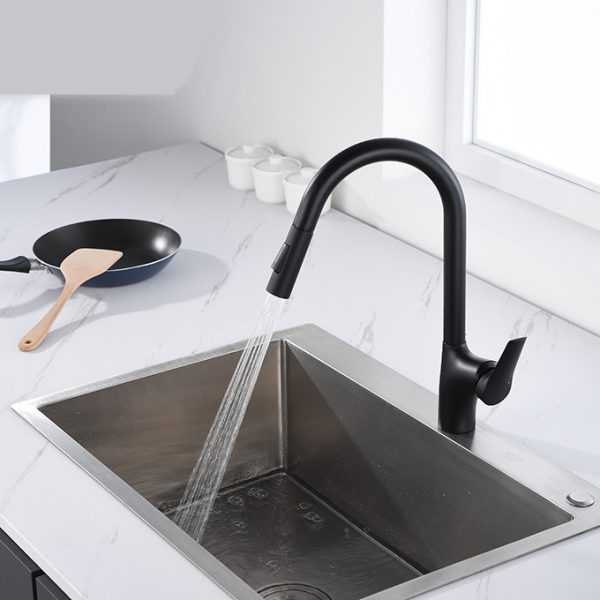 Vòi Rửa Chén Nóng Lạnh BASIC BK-68309B Đen
