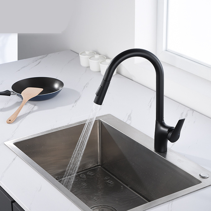 Vòi Rửa Chén Nóng Lạnh BASIC BK-68309B Đen
