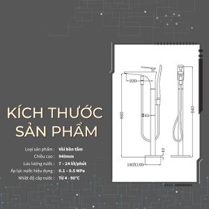 Ảnh công trình thực tế Vòi Sen Tắm Đặt Sàn BASIC BW-85286A
