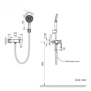 Ảnh công trình thực tế Vòi Sen Tắm Nóng Lạnh BASIC BW-85293