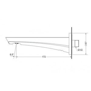 Ảnh công trình thực tế Vòi xả bồn âm tường TOTO TBG07001B dòng GE