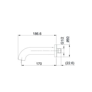 Ảnh công trình thực tế Vòi xả bồn âm tường TOTO TBG11001B dòng GF