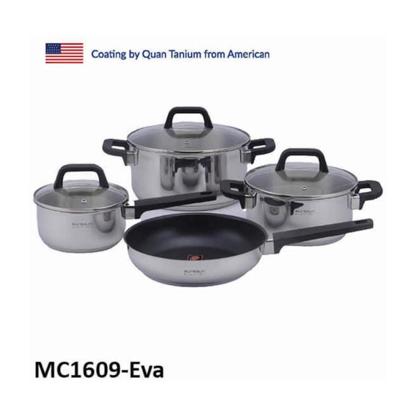 Bộ Nồi EUROSUN MC1609-Eva Inox 304 7 Món
