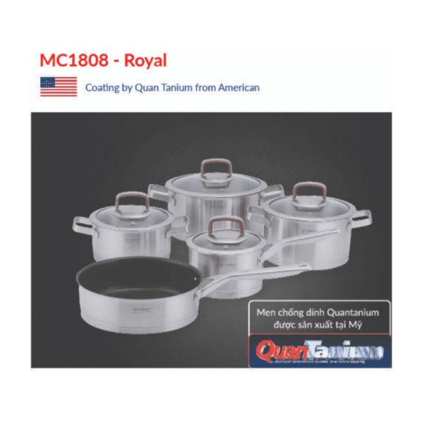 Bộ Nồi EUROSUN MC1808 - Royal Inox 304 9 Món