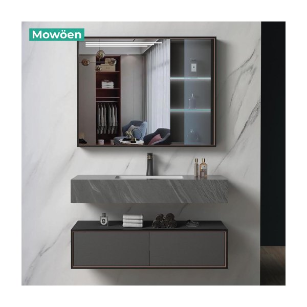 Bộ Tủ Lavabo MOWOEN MW6630-100SB Plywood Treo Tường 1000mm