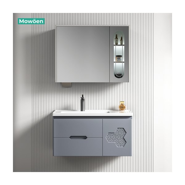 Bộ Tủ Lavabo Nhựa PVC MOWOEN MW2715-80 Chậu Chống Tràn 800mm