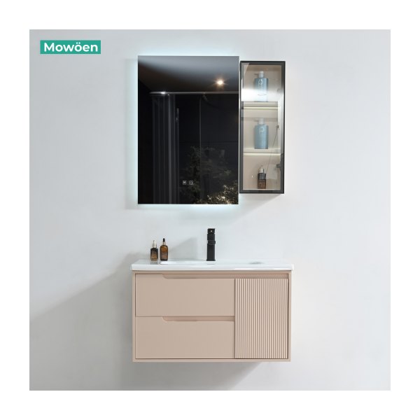 Bộ Tủ Lavabo Nhựa PVC MOWOEN MW2822-80 Treo Tường 800mm Có Tủ Cột
