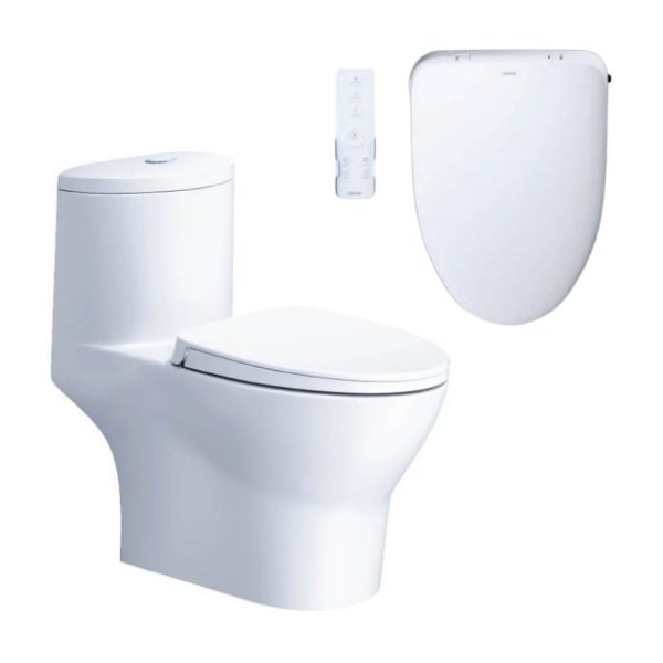 Bồn cầu 1 khối nắp điện tử Caesar C1375F/TAF710H