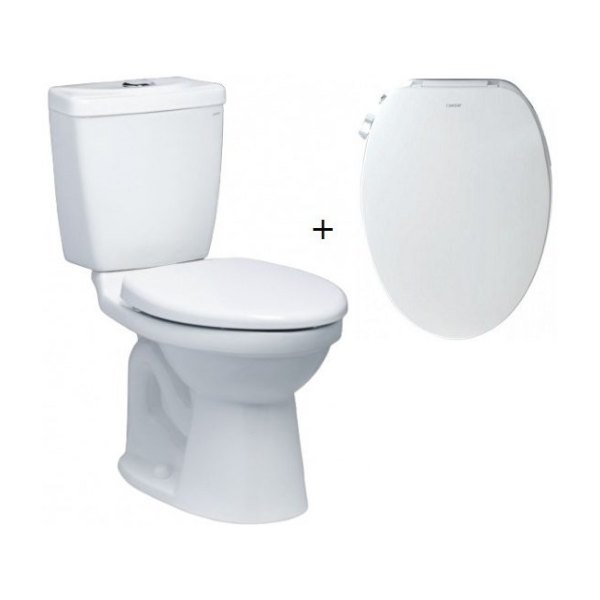 Bồn cầu 2 khối nắp cơ Caesar CD1325/TAF060